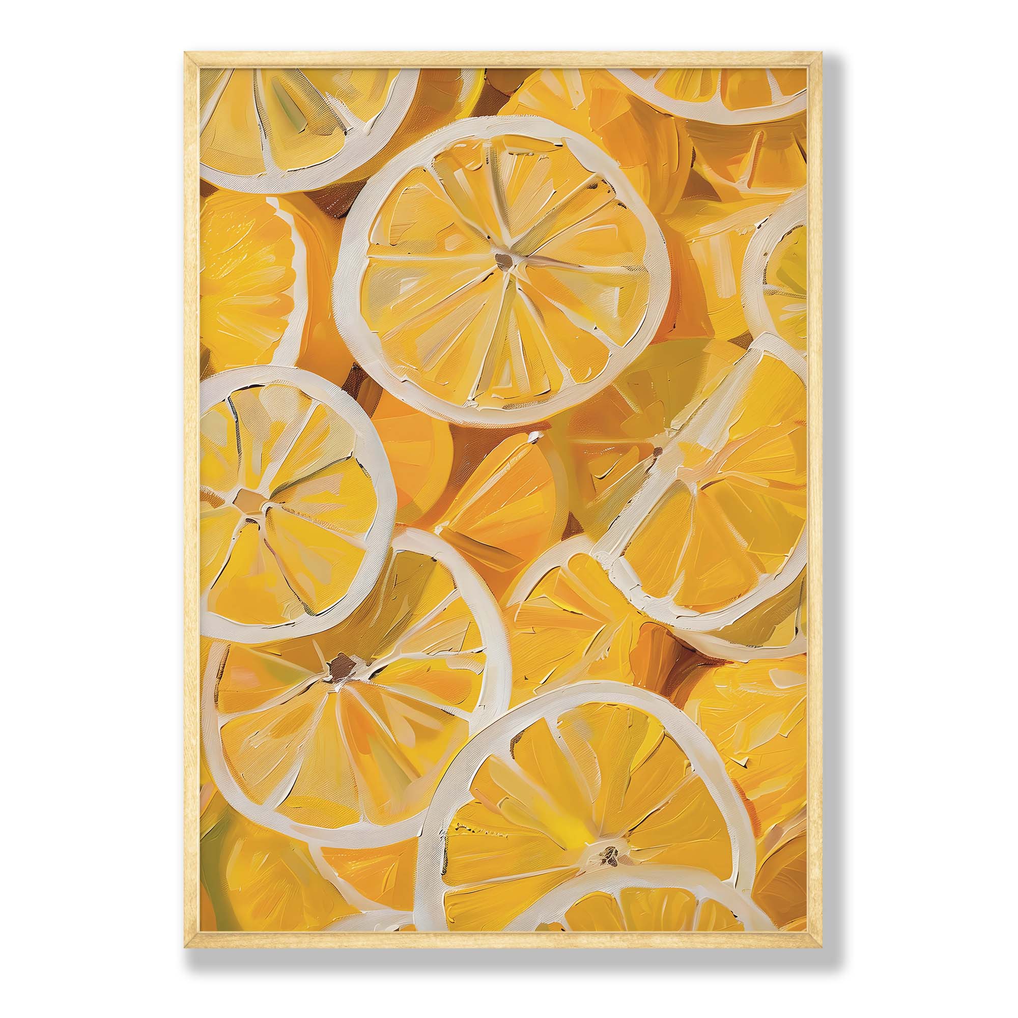 LEMON SLICES COMPOSITE FRAMED CANVAS