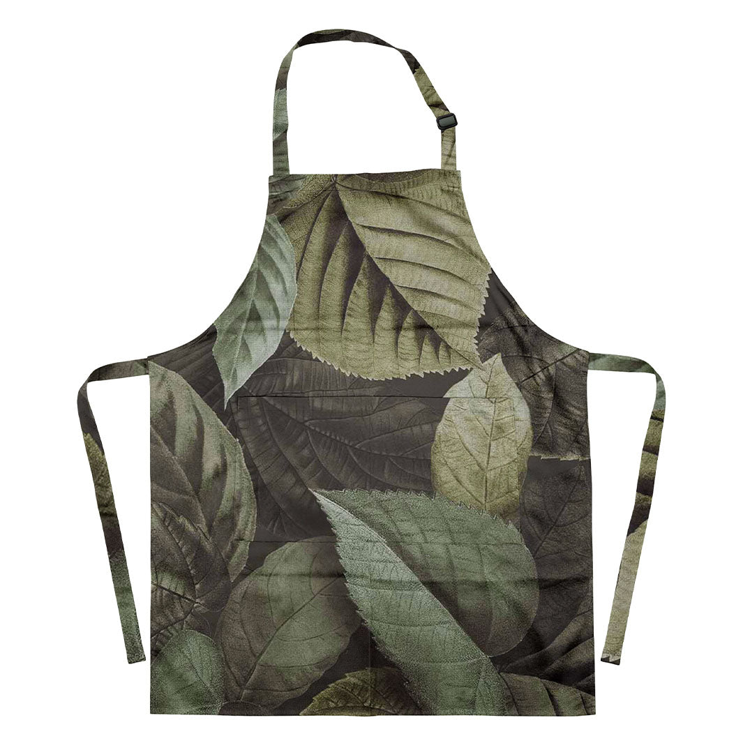LEAVES GREEN MONOCHROMATIC LEAVES APRON