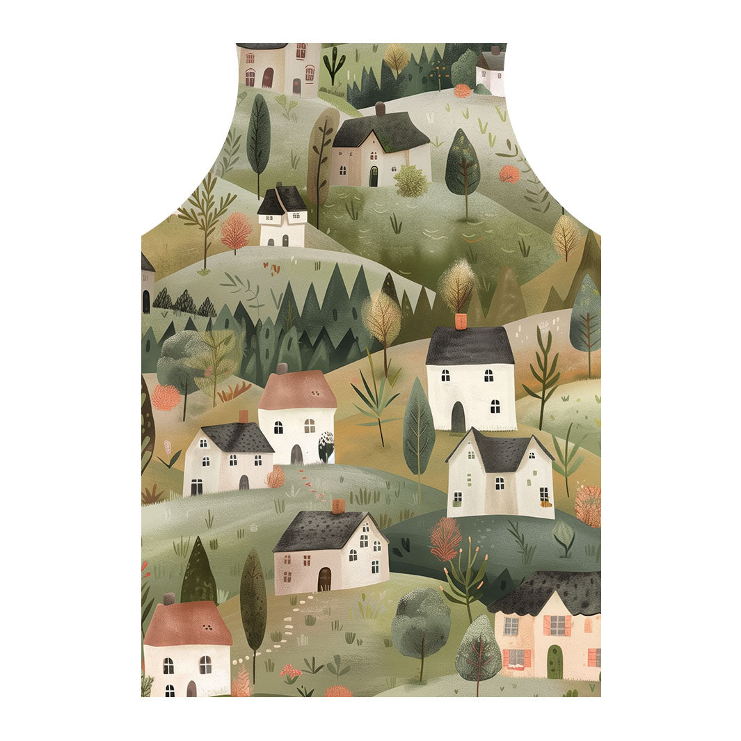 HOUSES ON A HILL APRON