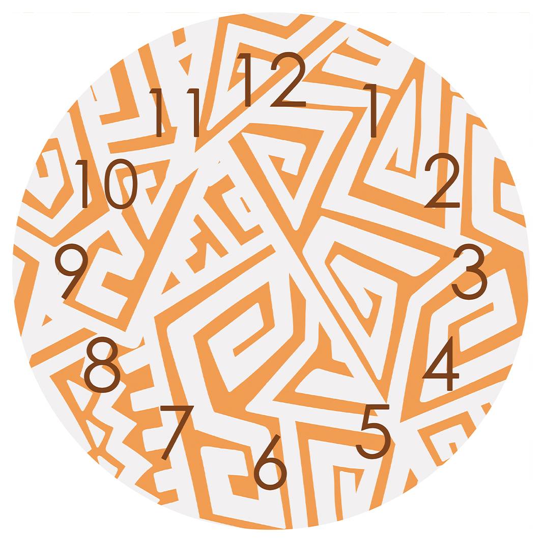 MJI MAZE ROUND CLOCK
