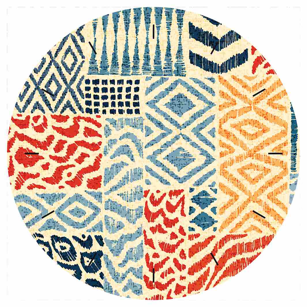 THREADS OF HERITAGE ROUND CLOCK