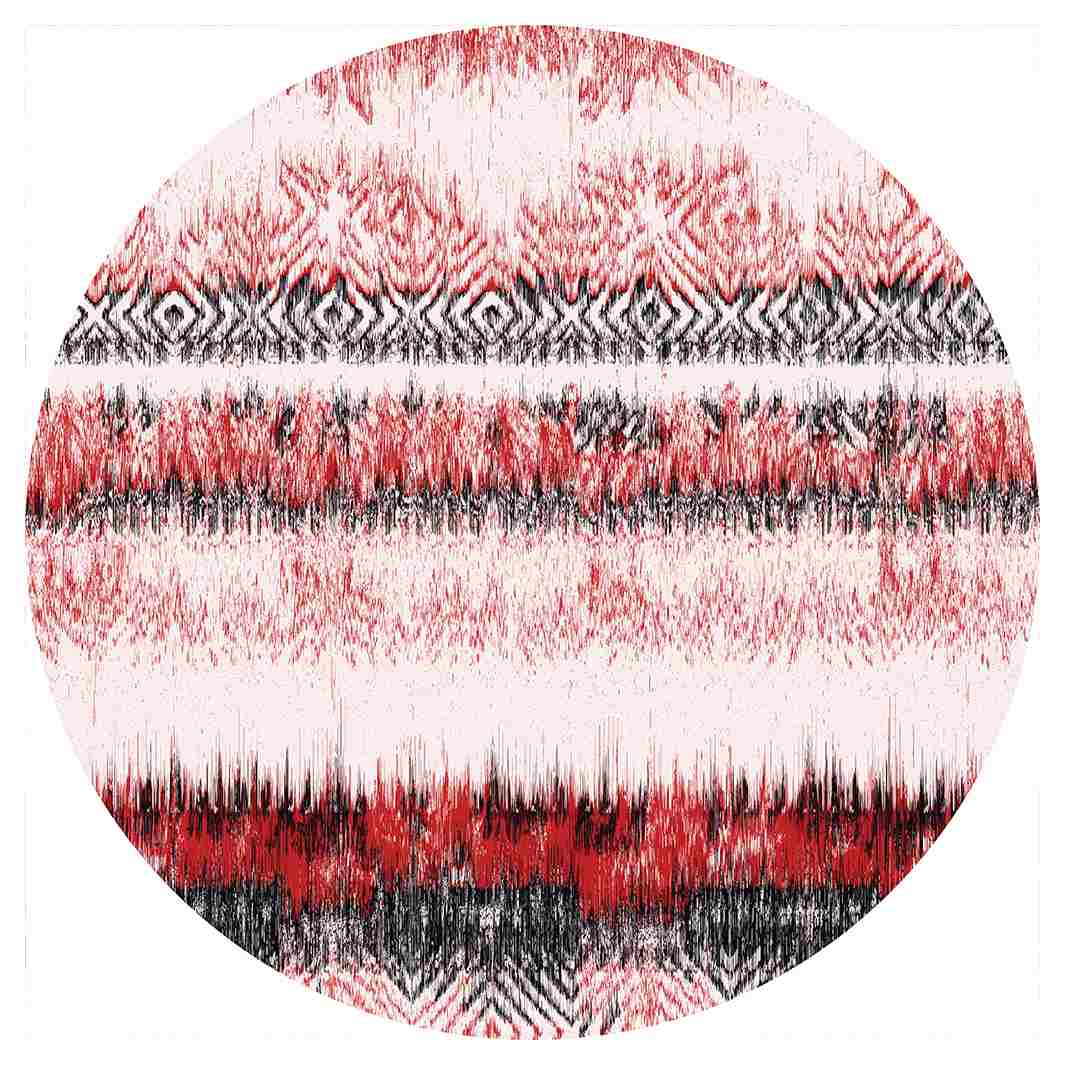 RED EARTH RHYTHM ROUND CLOCK