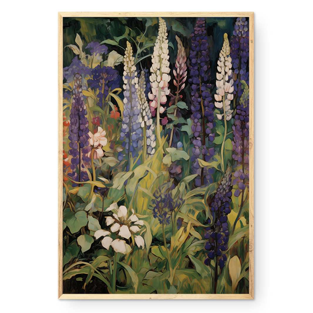 COMPOSITE FRAMED CANVAS LUPINE HUSH