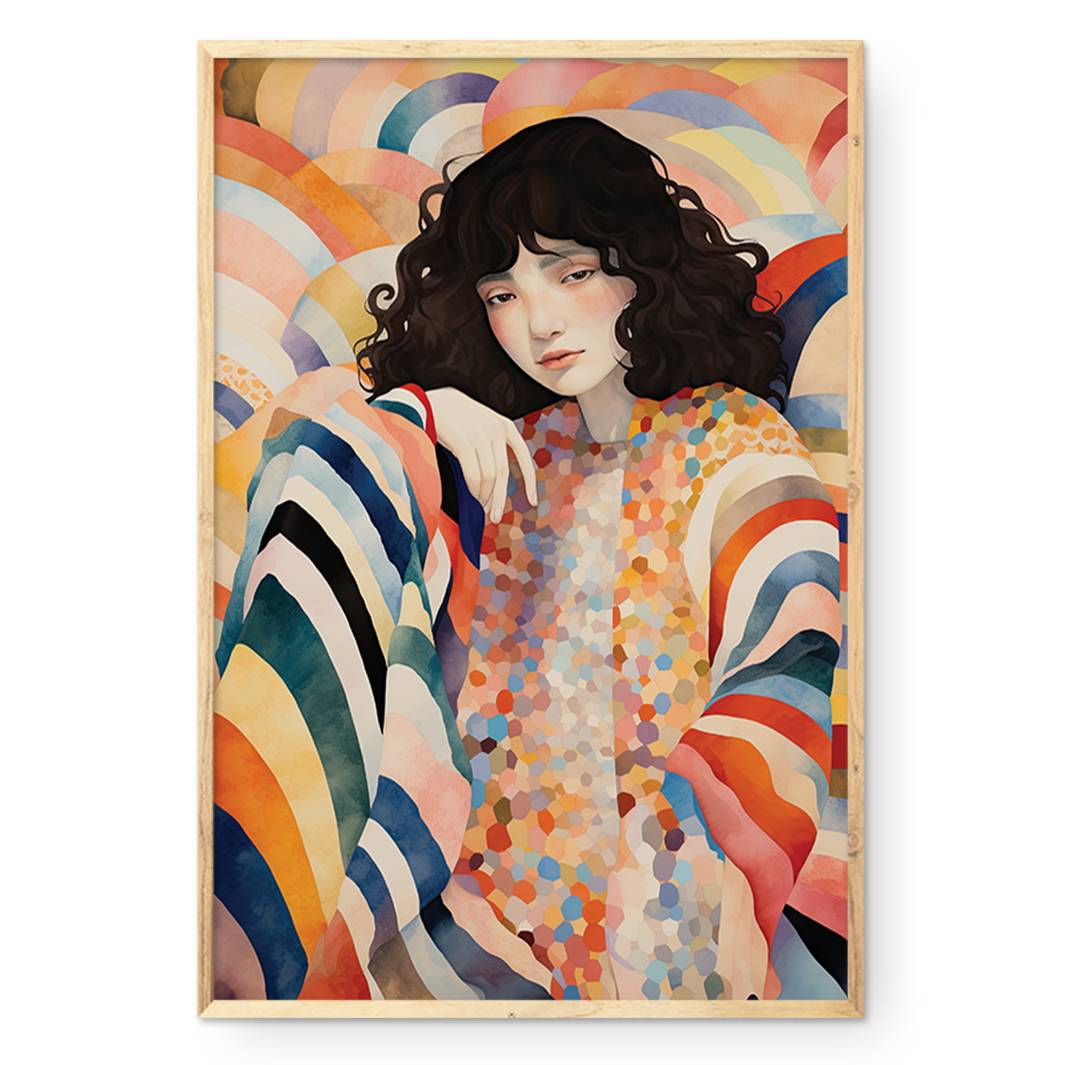 COMPOSITE FRAMED CANVAS PRISM DAZE