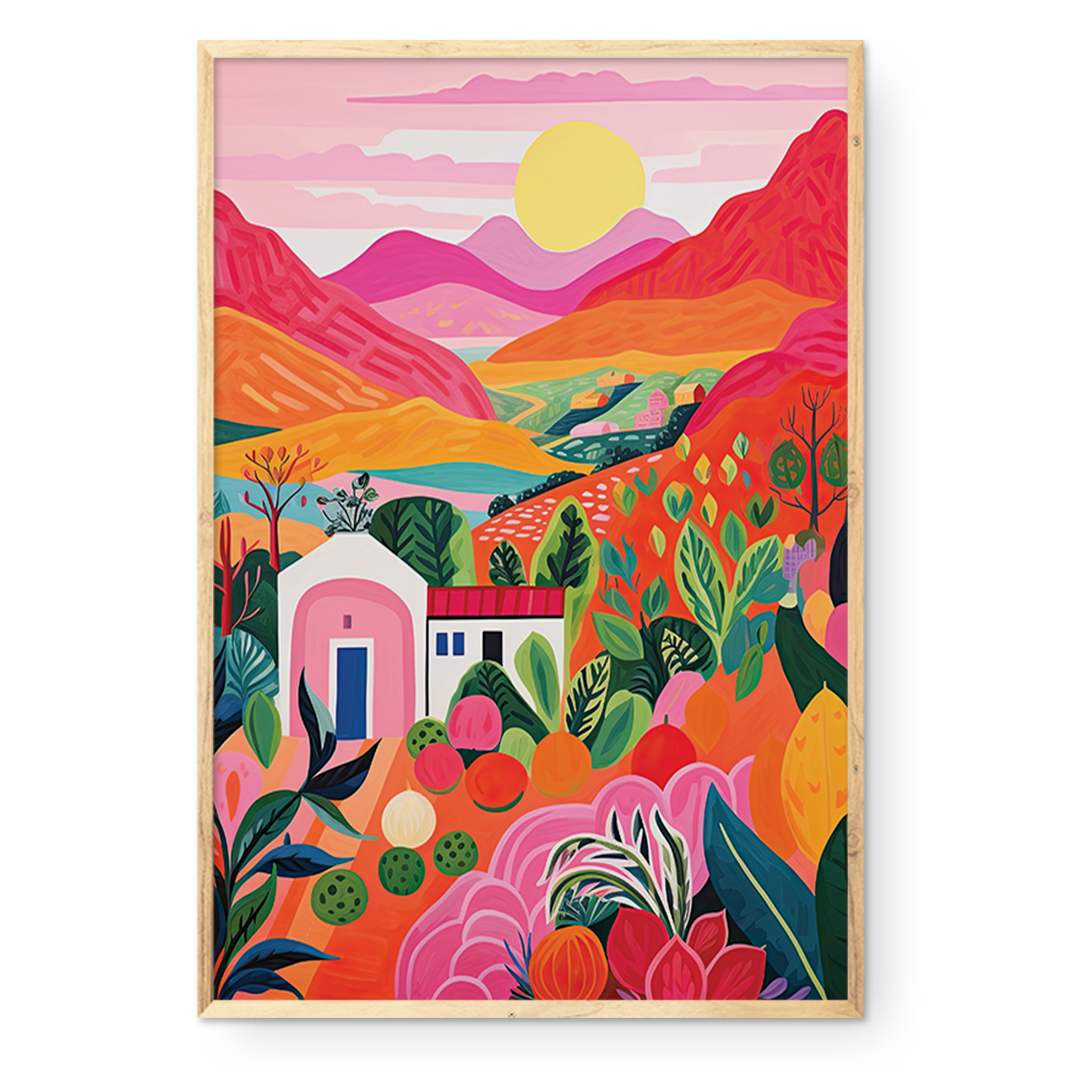 COMPOSITE FRAMED CANVAS SUNDRENCHED VALLEY