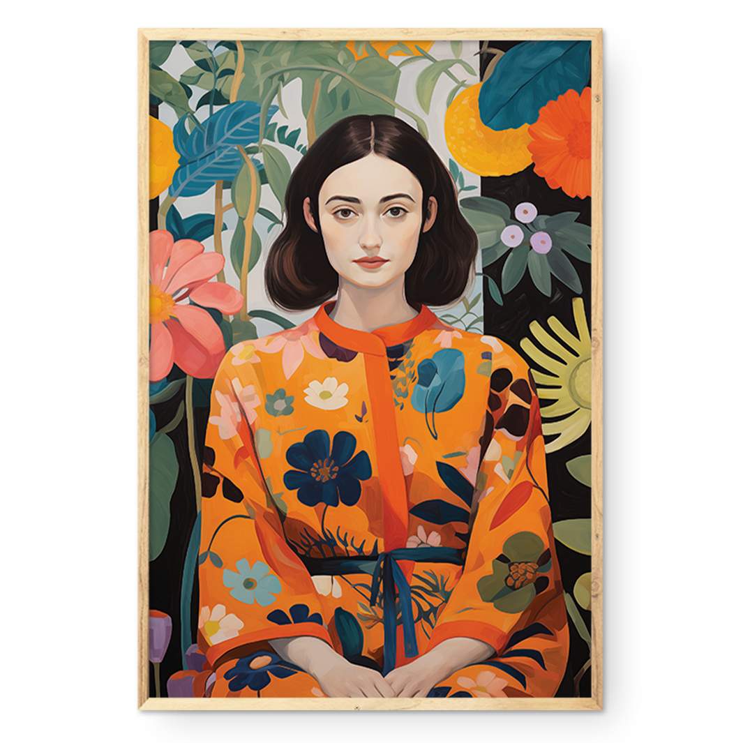 COMPOSITE FRAMED CANVAS FLORA & POISE