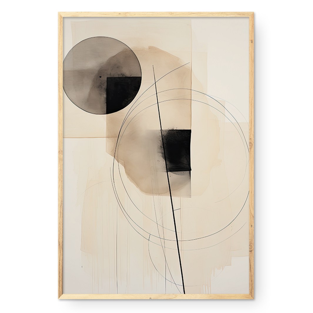 COMPOSITE FRAMED CANVAS MUTED EQUILIBRIUM