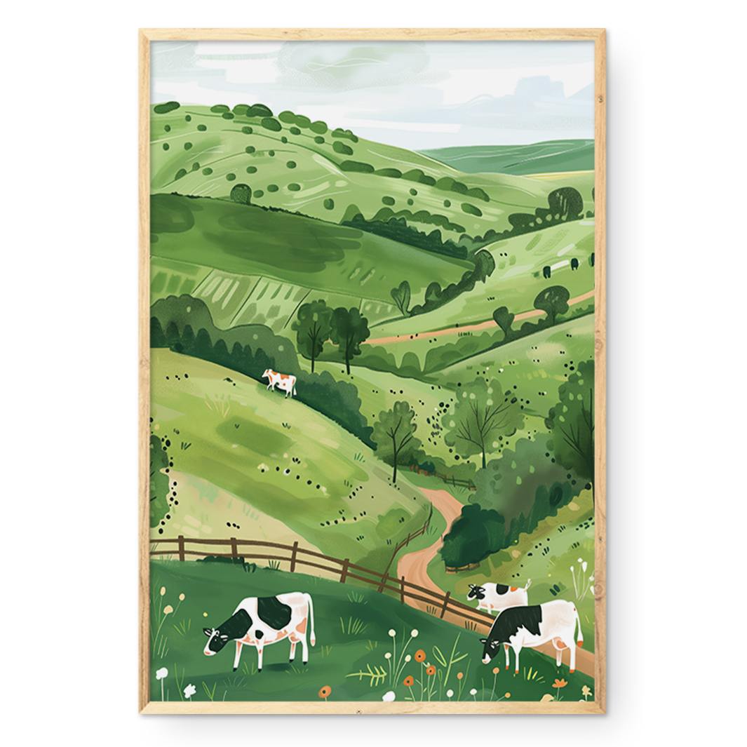 COMPOSITE FRAMED CANVAS  GRAZING HILLS