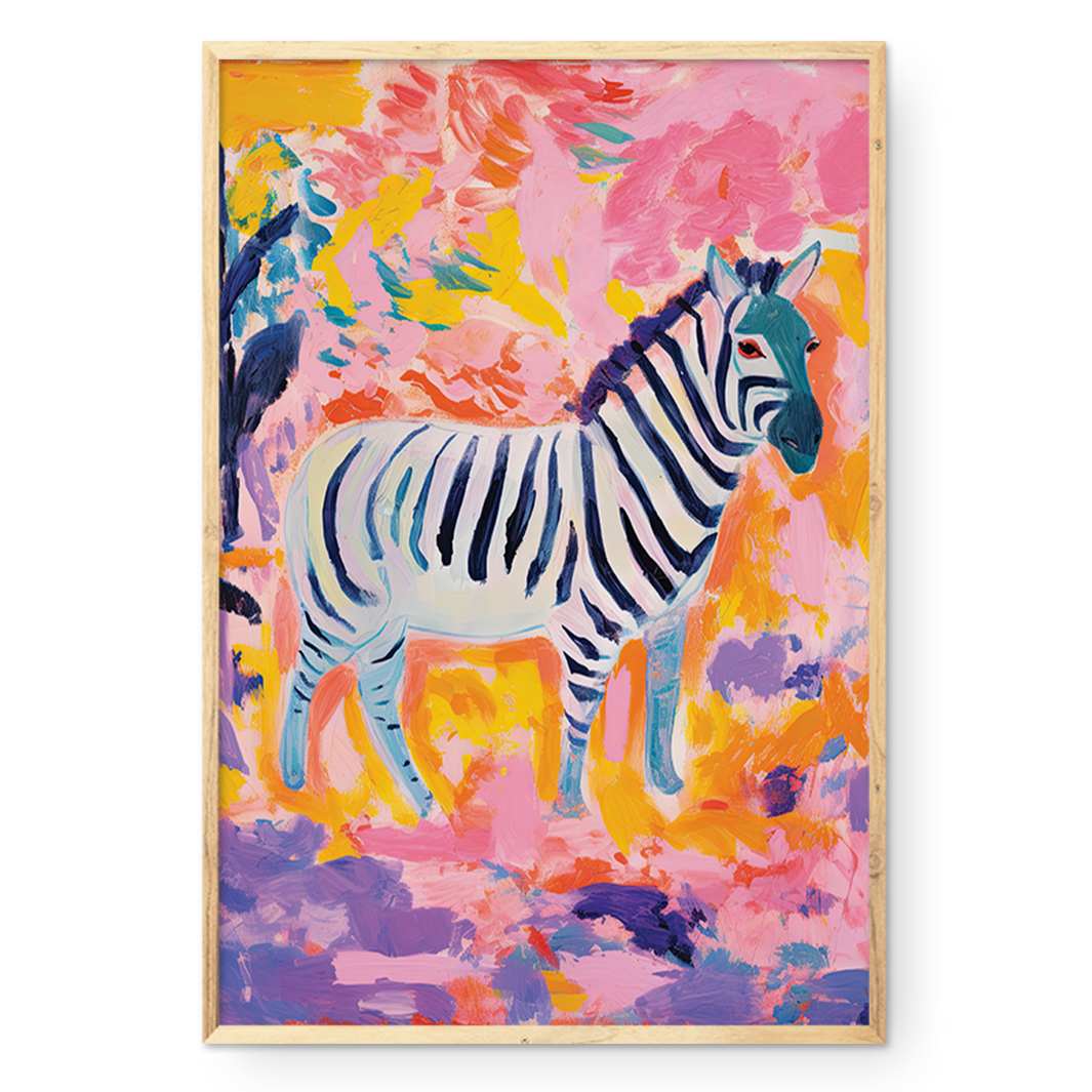 COMPOSITE FRAMED CANVAS STRIPED IN COLOUR