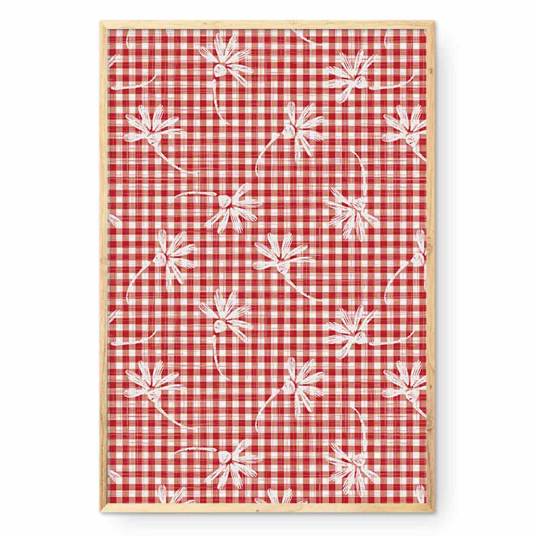 COMPOSITE FRAMED CANVAS CHERRY PIE CHECK