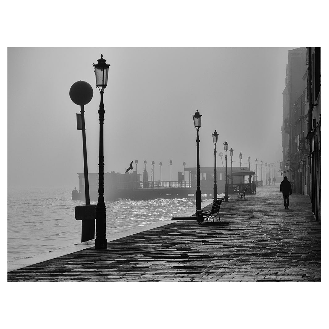 FOGGY PIER BLOCK MOUNT CANVAS