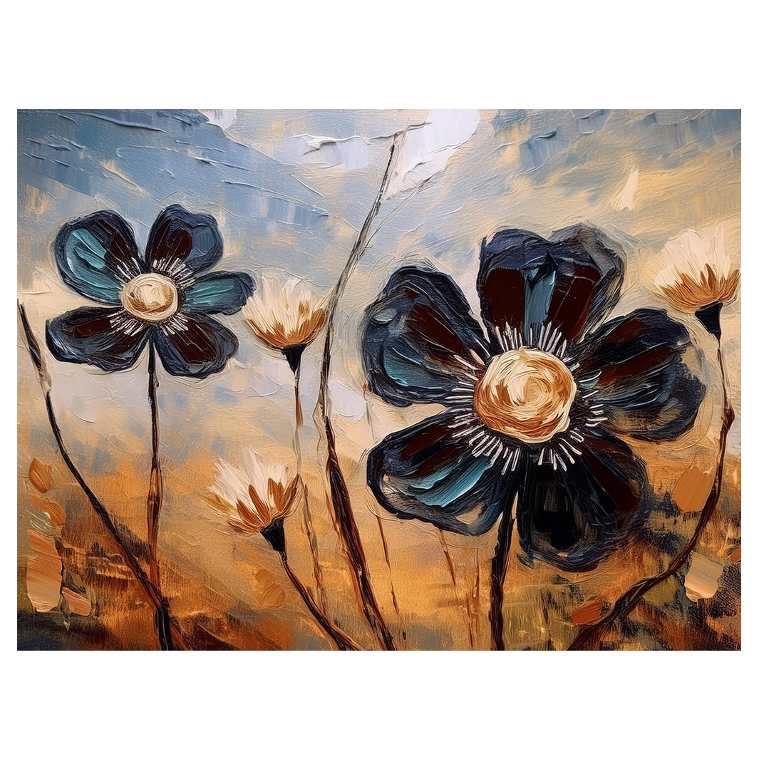 POPPY FIELD BLOCK MOUNT CANVAS