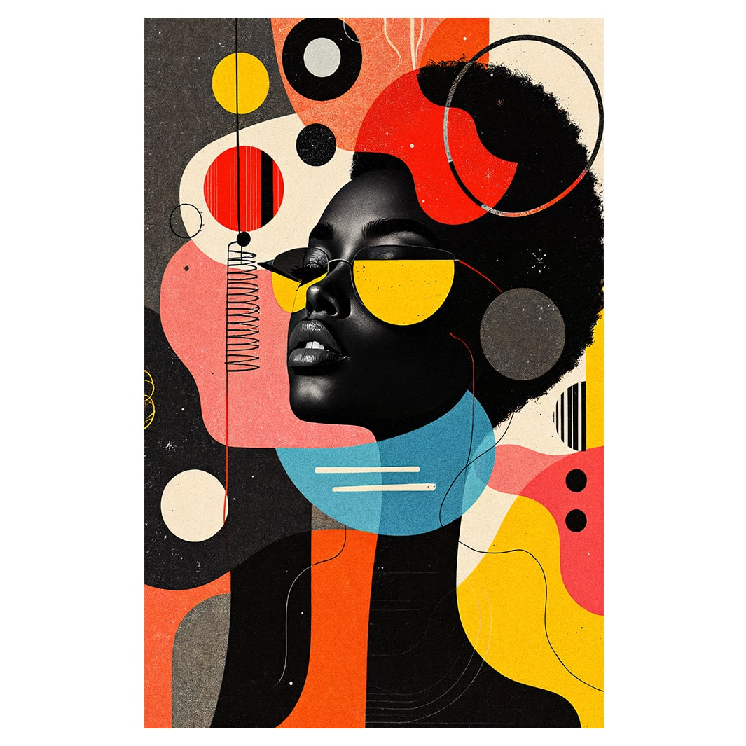 CUBIST PORTRAIT BLOCK MOUNT CANVAS