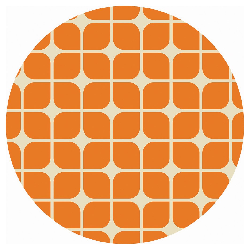 TANGERINE TILES ROUND-COFFEE-TABLE