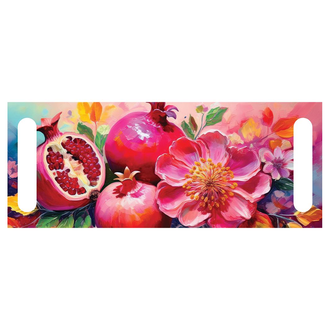 DUAL PURPOSE BOARDS VIBRANT PINK POMEGRANATES AND FLOWERS
