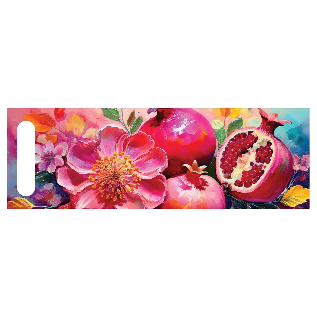 DUAL PURPOSE BOARDS VIBRANT PINK POMEGRANATES AND FLOWERS