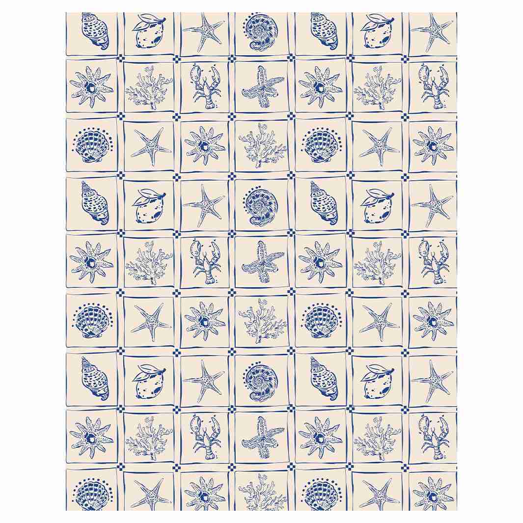 SEASHELL MOSAIC FLEECE BLANKET