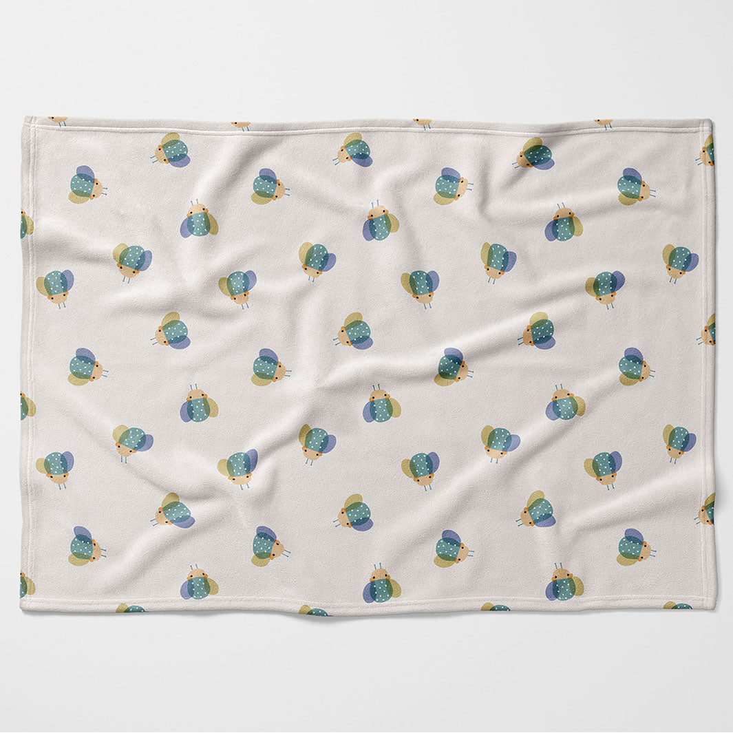 KIDS MEADOW BUG FLEECE BLANKET