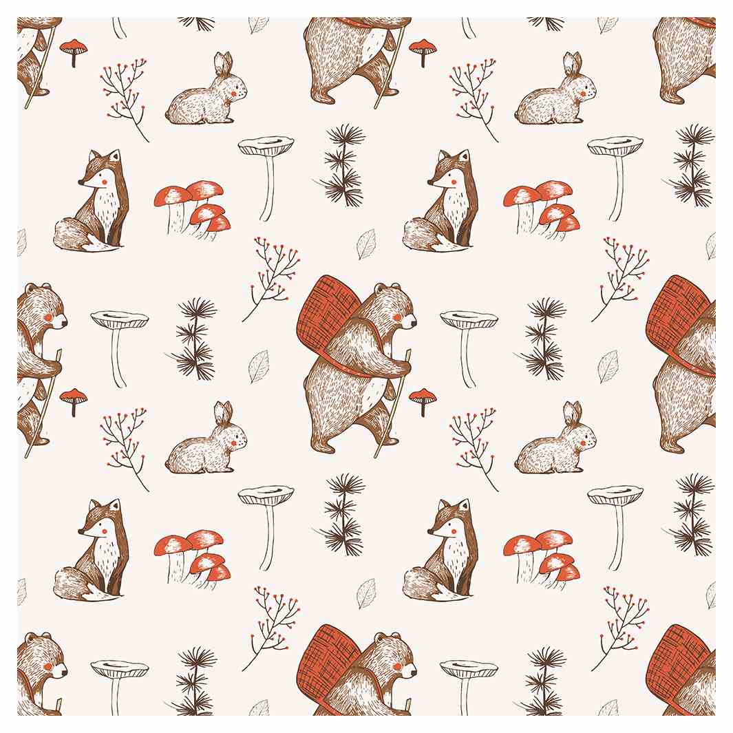 FOREST FRIENDS SQUARE SCATTER CUSHION