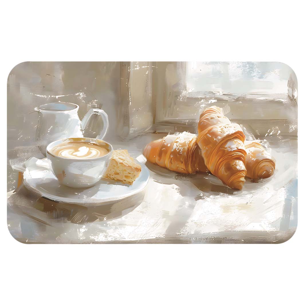 COFFEE AND CROISSANT KITCHEN TOWEL