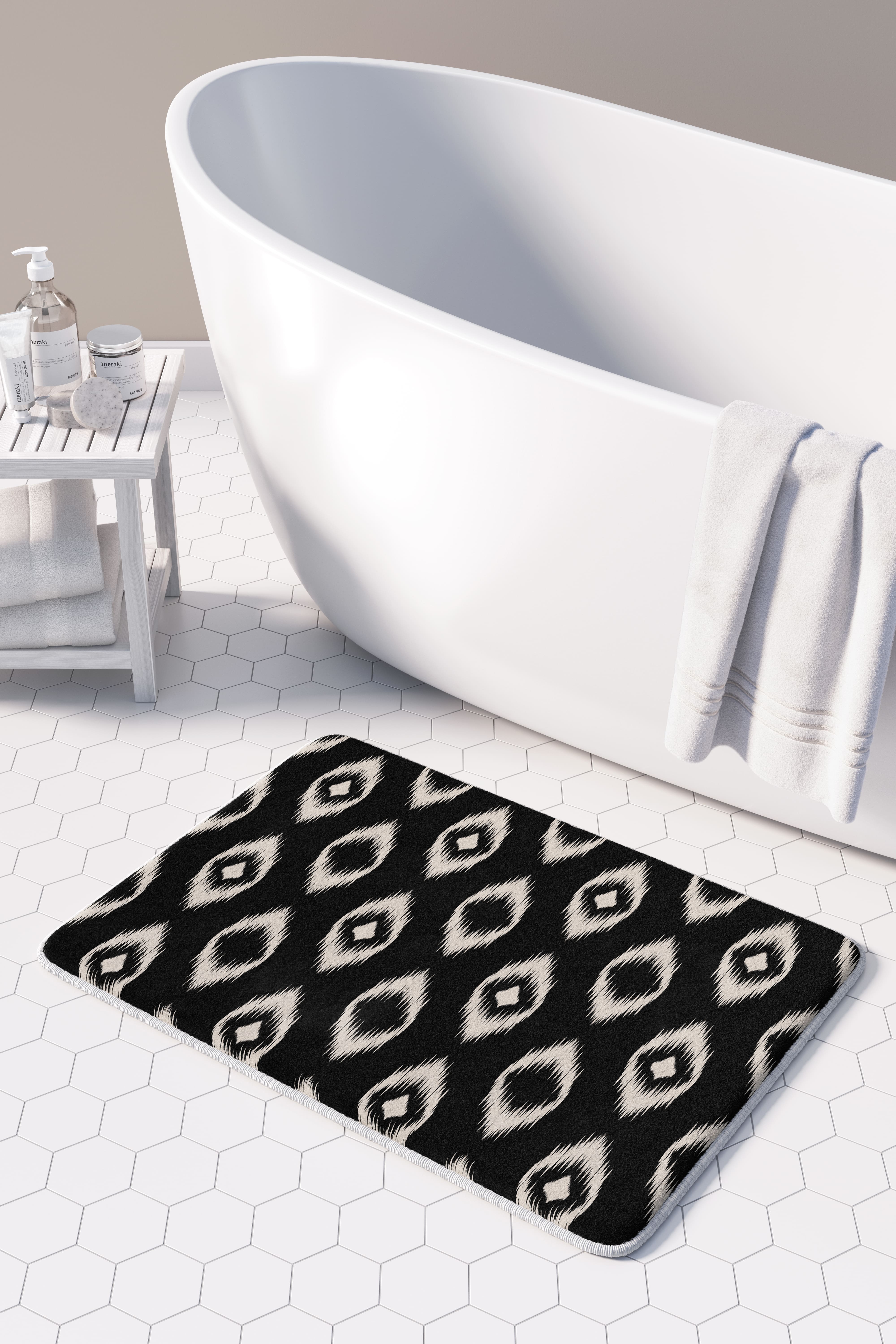 MIDNIGHT IKAT BATHMAT
