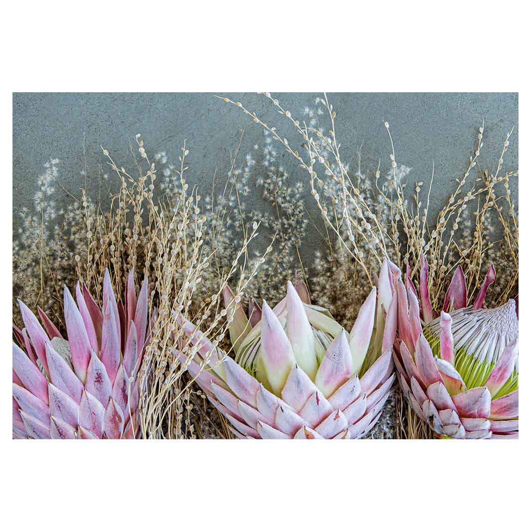 FLORAL DEEP PINK KING PROTEA RECTANGULAR PLACEMAT