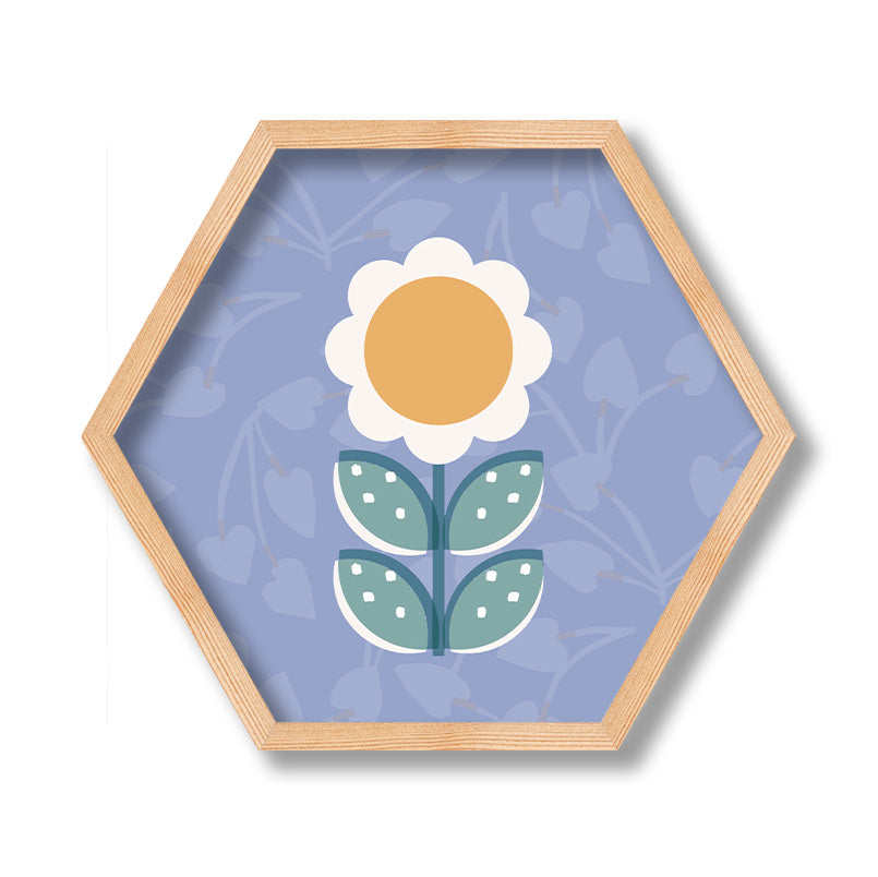 KIDS MEADOW FLOWER HEXAGON WALL ART