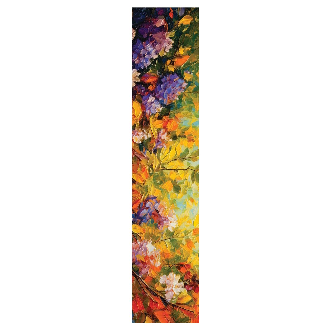 OIL PAINTED SPRING LEAVES TABLE RUNNER