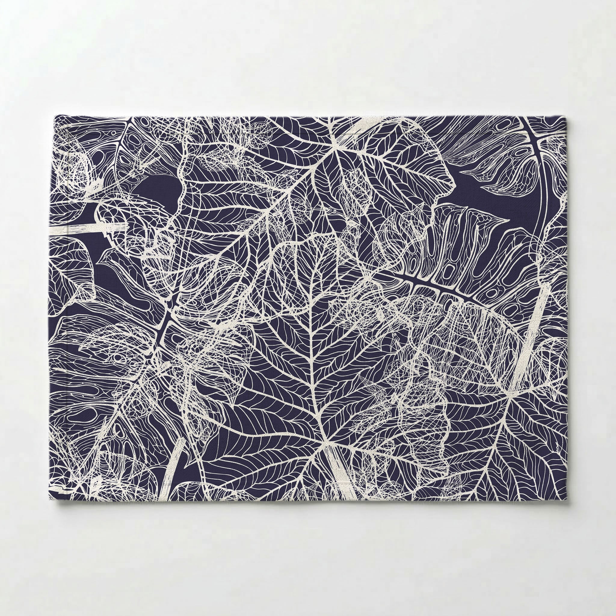 TROPICAL LINE ART ON NAVY PLACEMAT