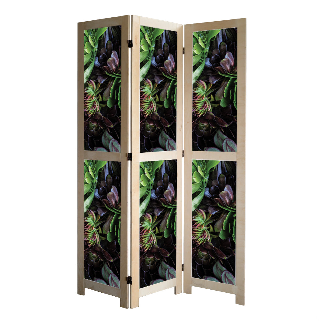 NATURAL GREEN AND PURPLE ALOE GARDEN ROOM DIVIDER