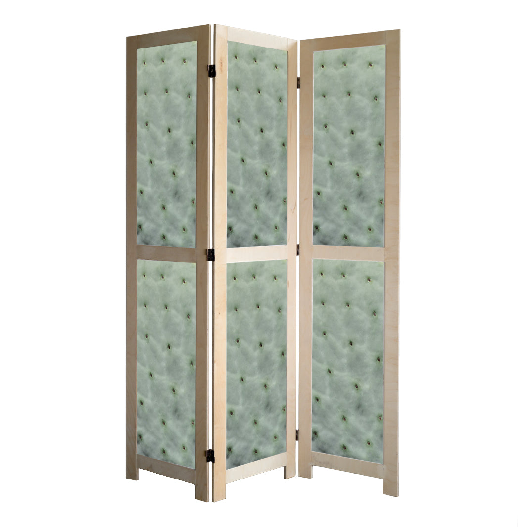 NATURAL GREEN PRICKLY PEAR LEAF ROOM DIVIDER