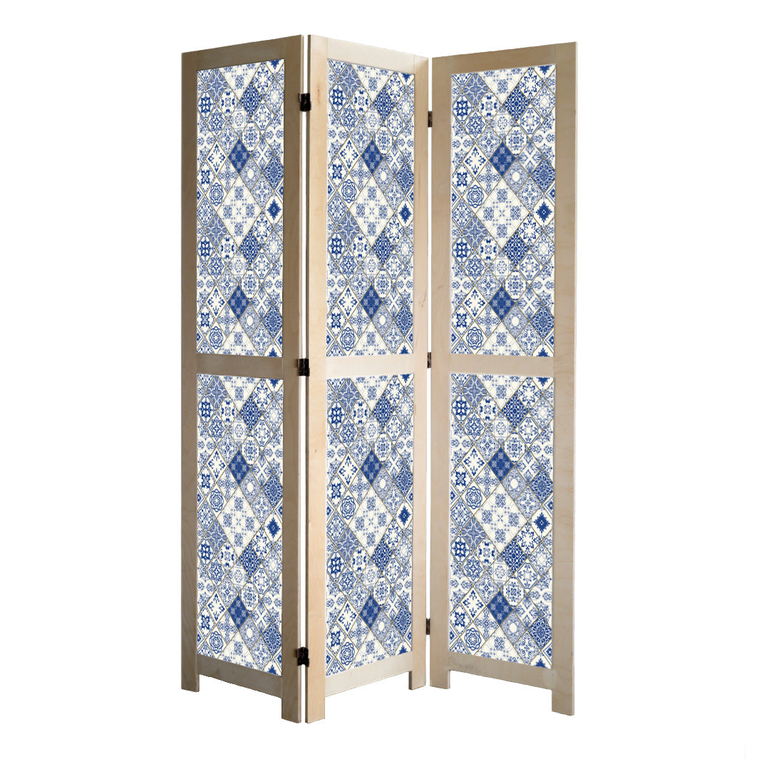 PATTERN BLUE DIAMOND LISBON ROOM DIVIDER