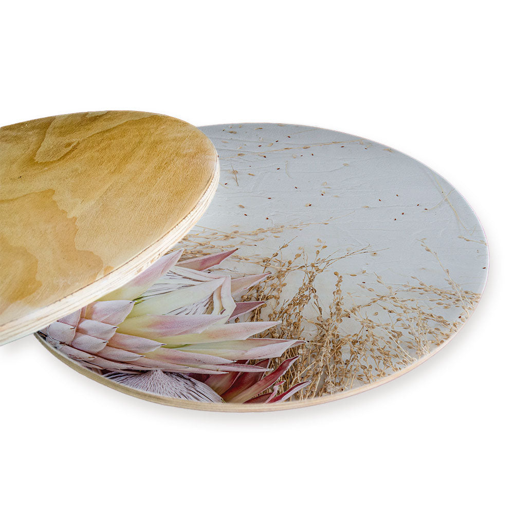 FLORAL PINK GRASSY PROTEA CHEESEBOARD