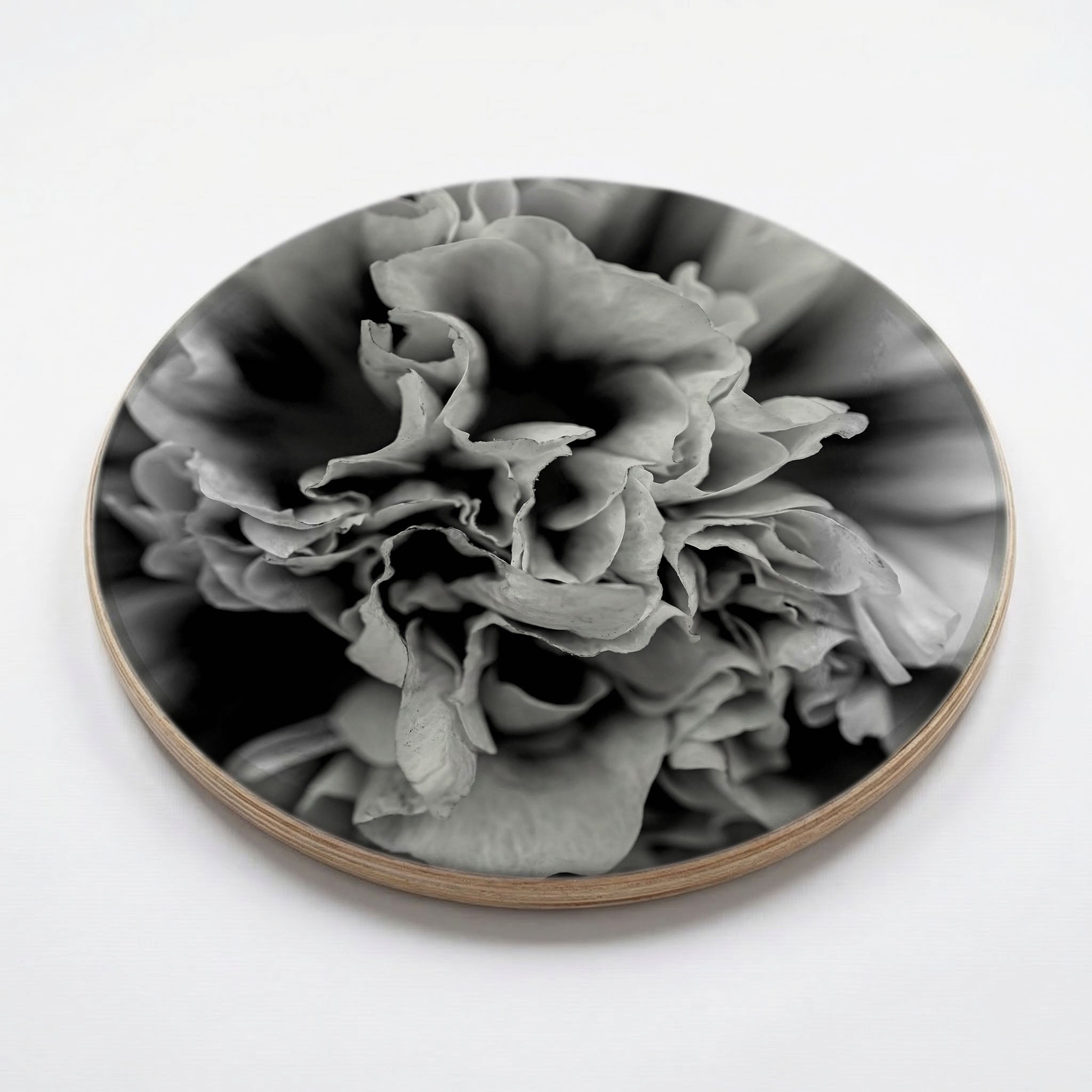 FLORAL BLACK AND WHITE PEONY CHEESEBOARD