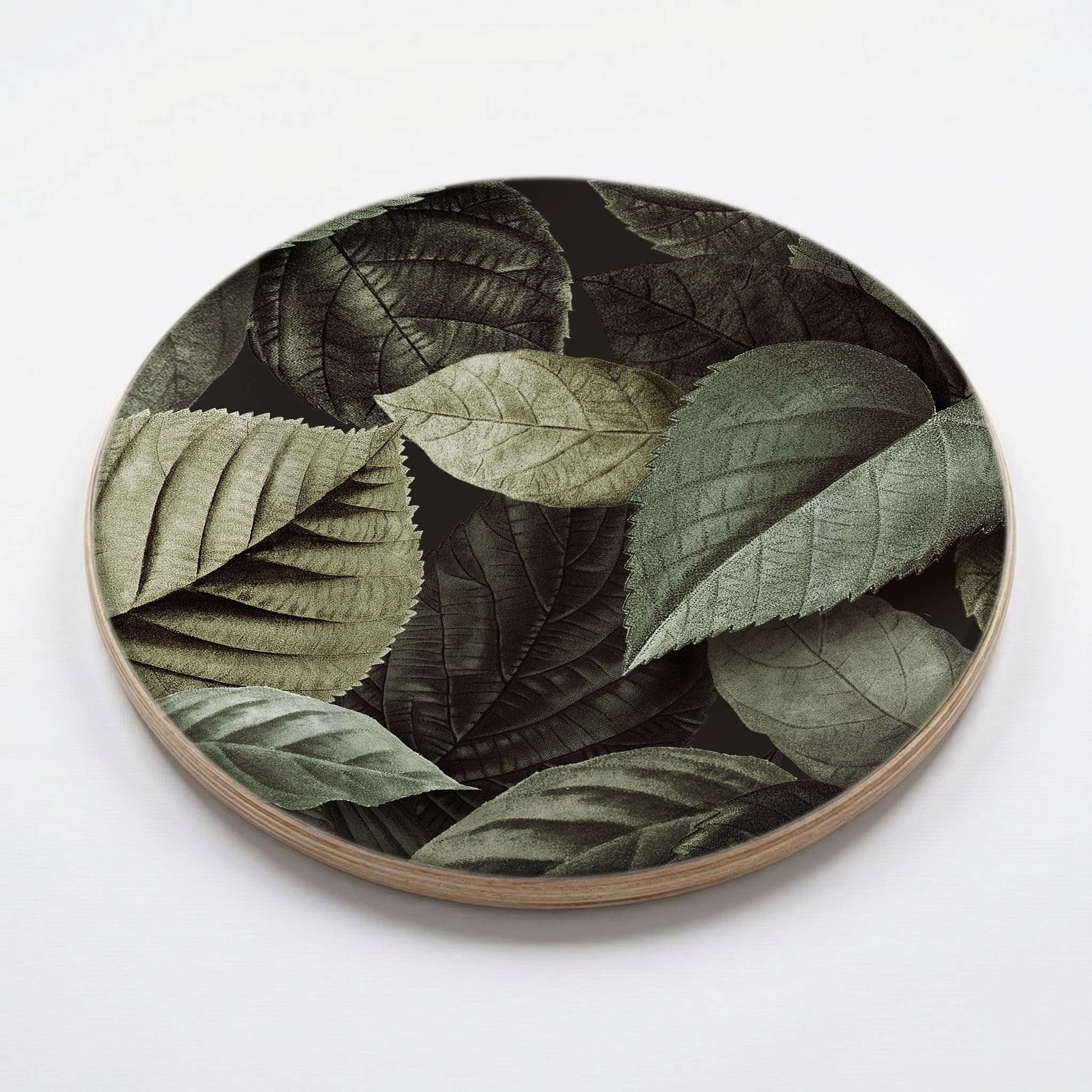 LEAVES GREEN MONOCHROMATIC LEAVES CHEESEBOARD