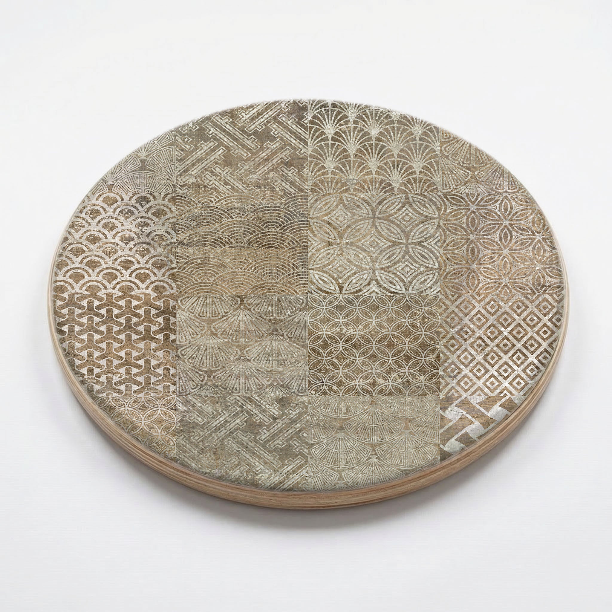 PATTERN BROWN MODERN TILE NATURAL CHEESEBOARD