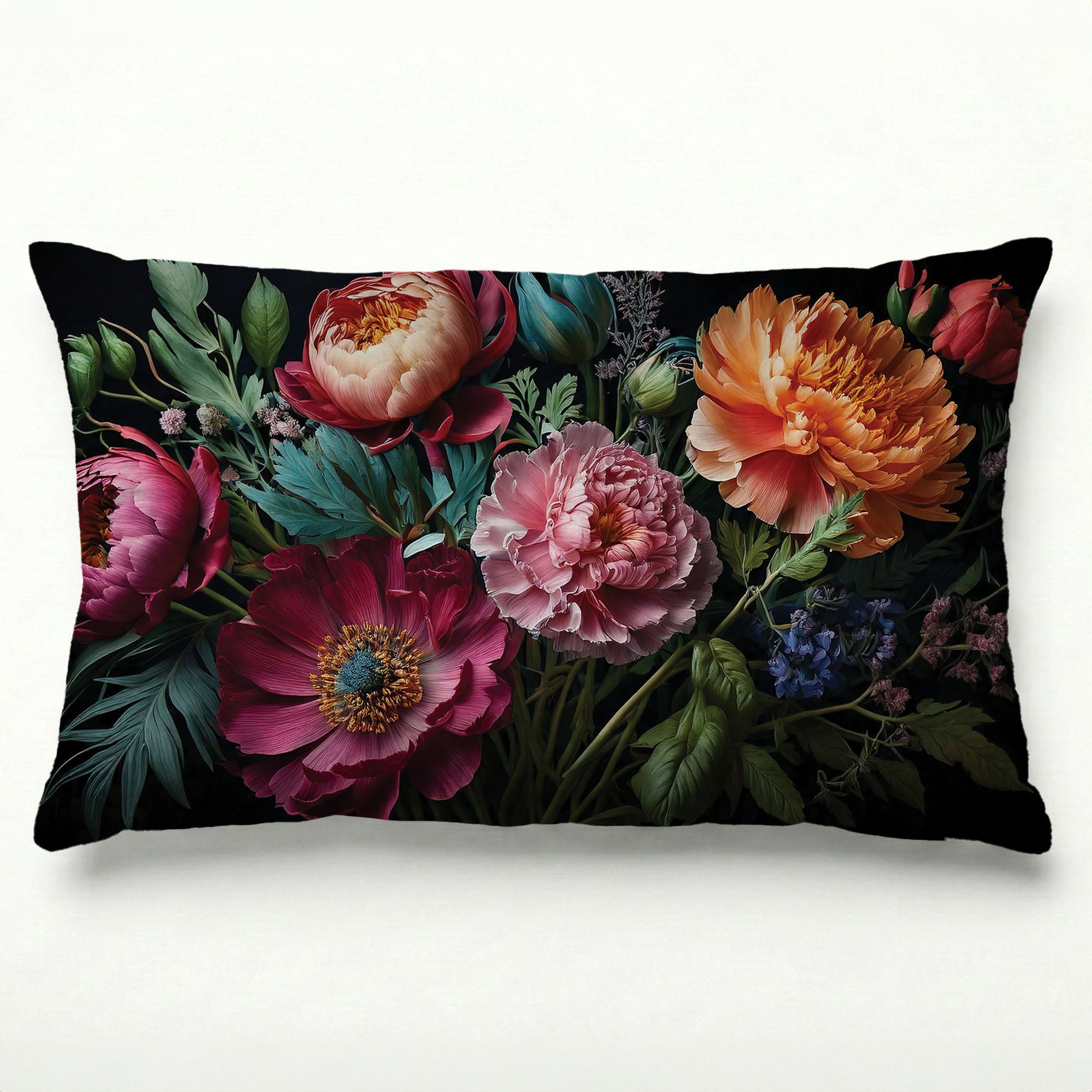 VELVET TWILIGHT BOUQUET SCATTER CUSHION