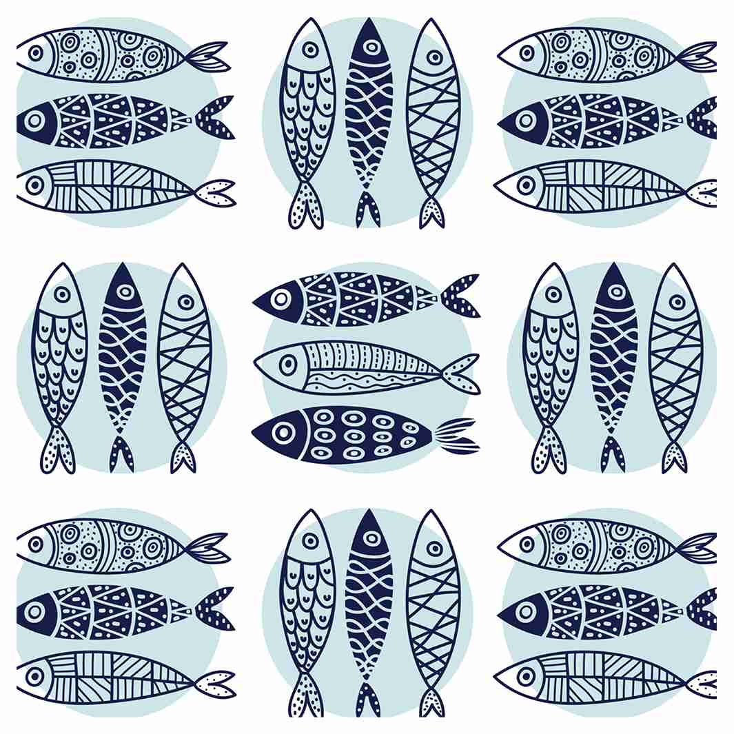 CATCH OF THE DAY SQUARE SCATTER CUSHION