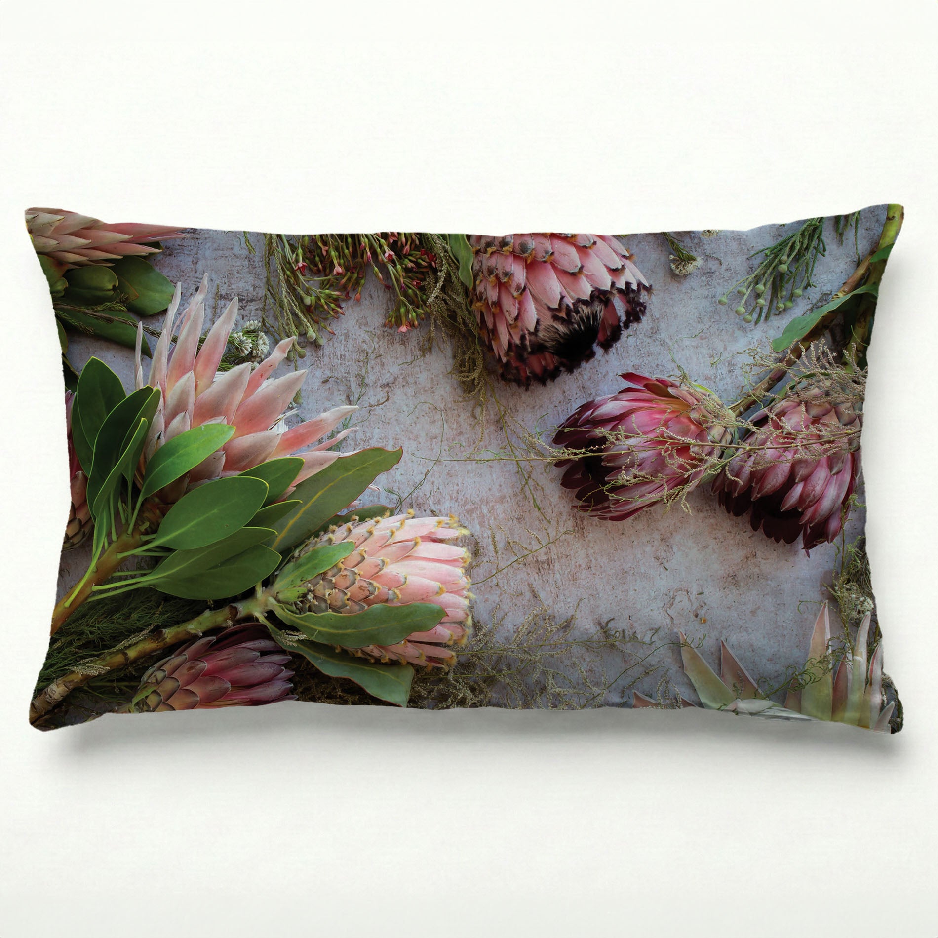 FLORAL PINK MIXED KING PROTEAS SCATTER CUSHION