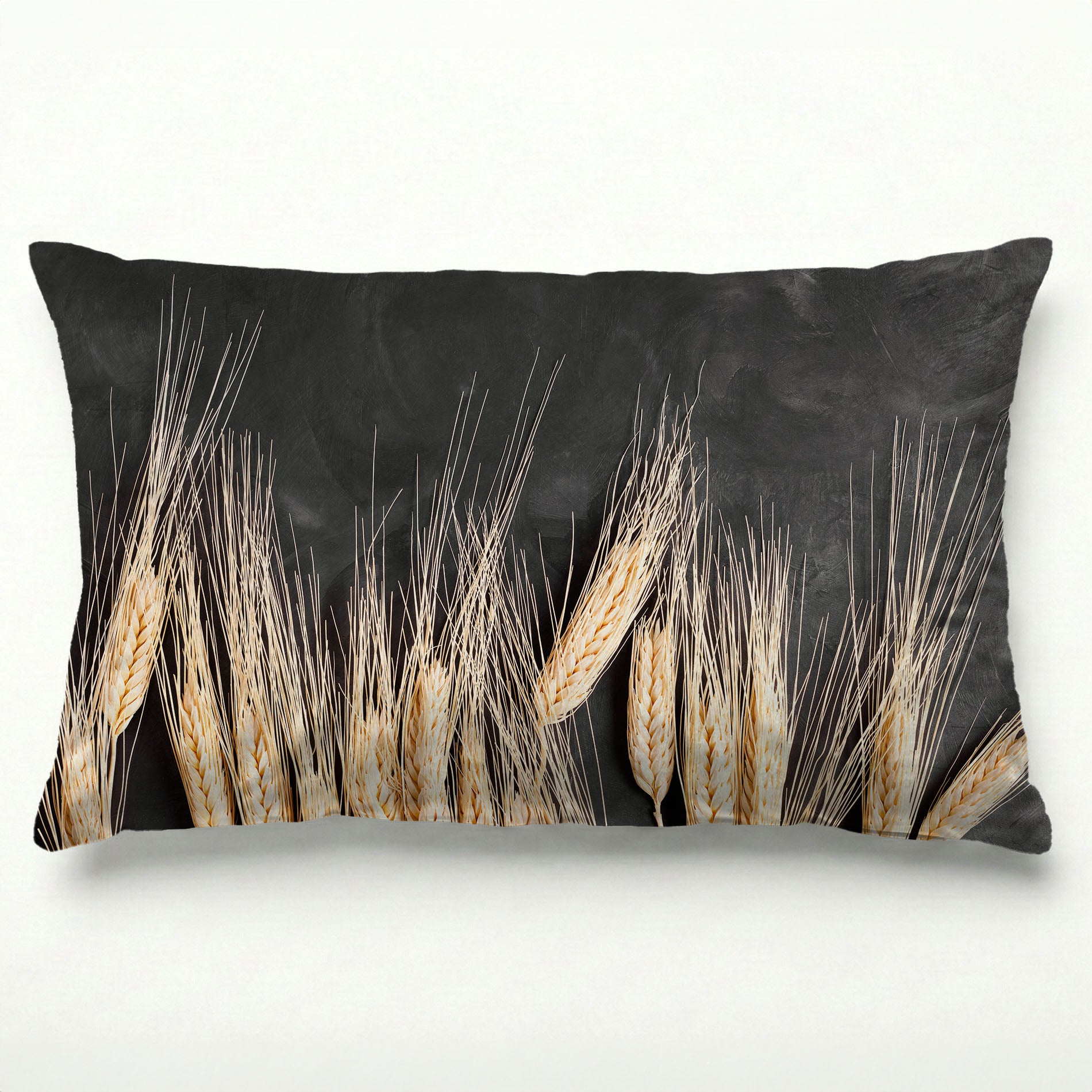 SCATTERED WHEAT ON BLACK SCATTER CUSHION
