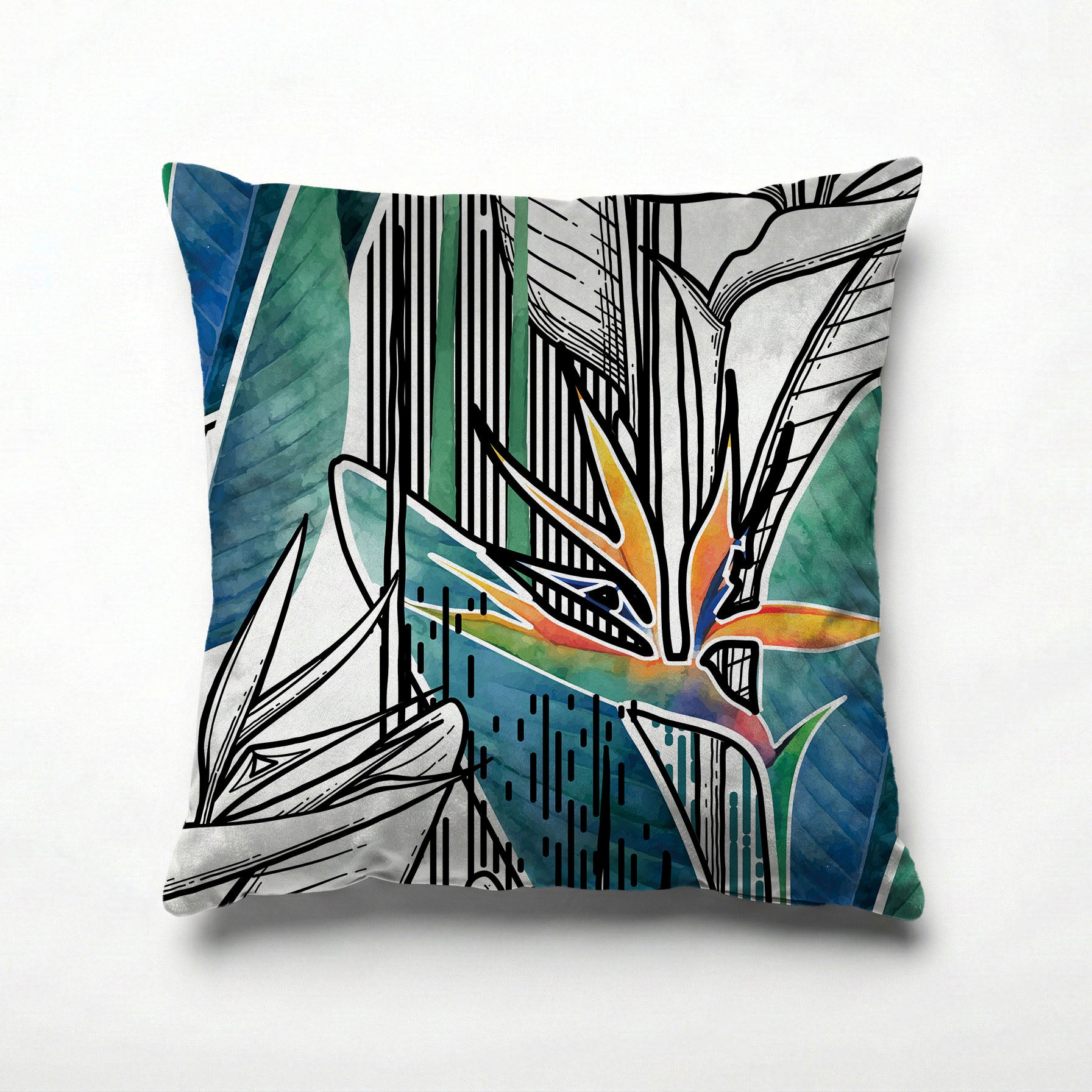 STRELITZIA LINEART SCATTER CUSHION