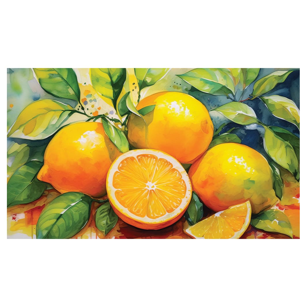 YELLOW WATERCOLOUR LEMONS TABLECLOTH