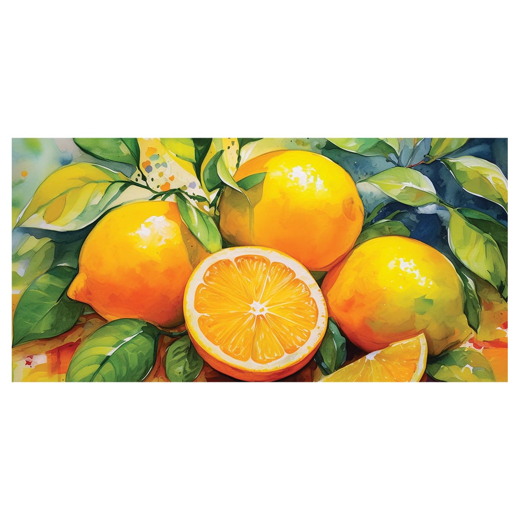 YELLOW WATERCOLOUR LEMONS TABLECLOTH