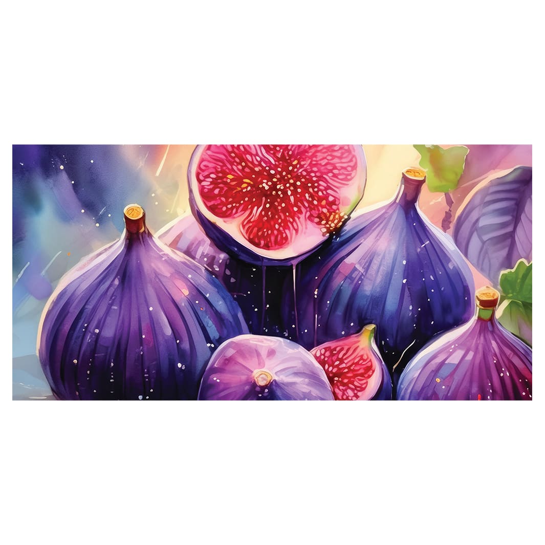 PURPLE WATERCOLOUR FIGS TABLECLOTH