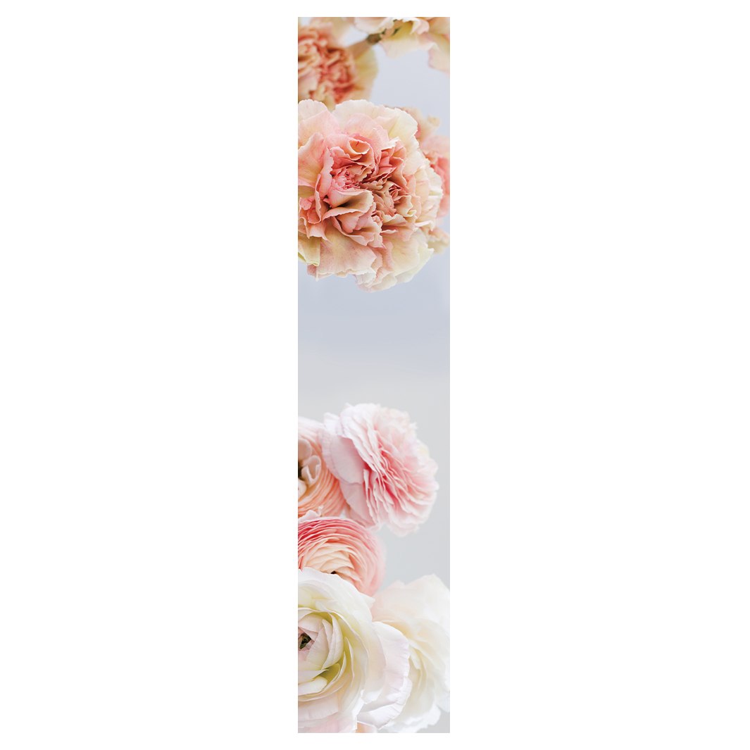 CLOSE-UP PINK AND WHITE PEONIES TABLE RUNNER