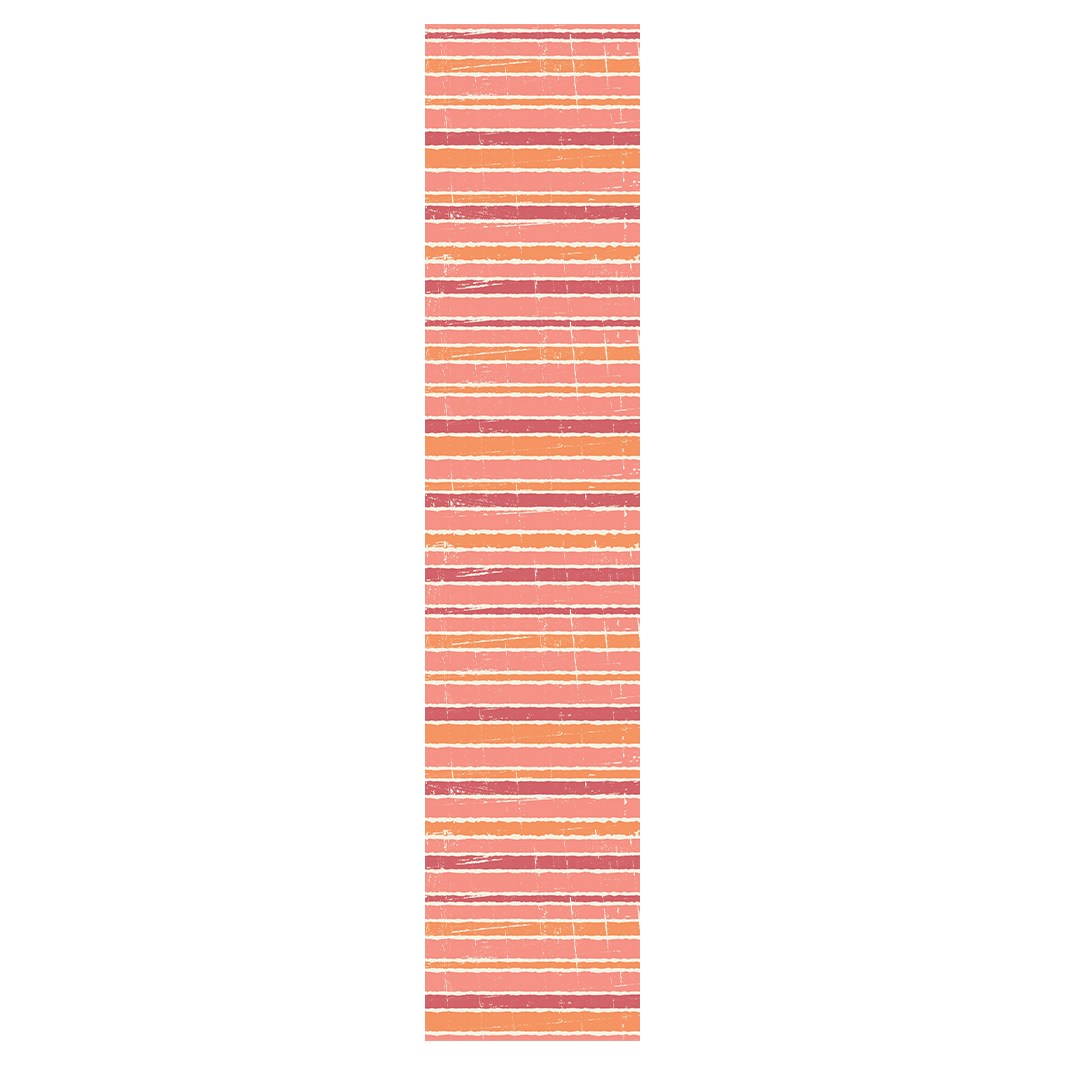 PINK AND ORANGE TEXTURED STRIPES TABLE RUNNER