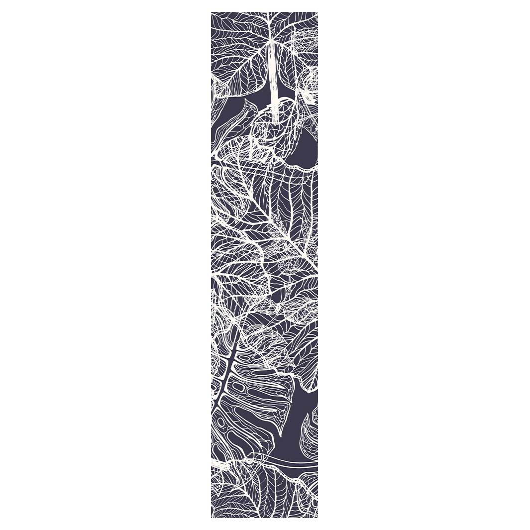 TROPICAL LINE ART ON NAVY TABLE RUNNER