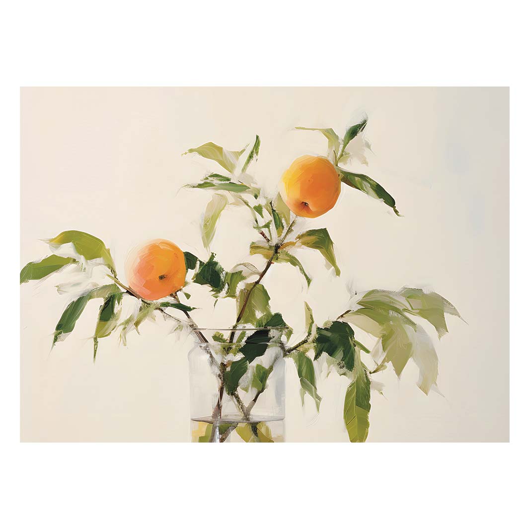 ORANGE BRANCH TEA TRAY