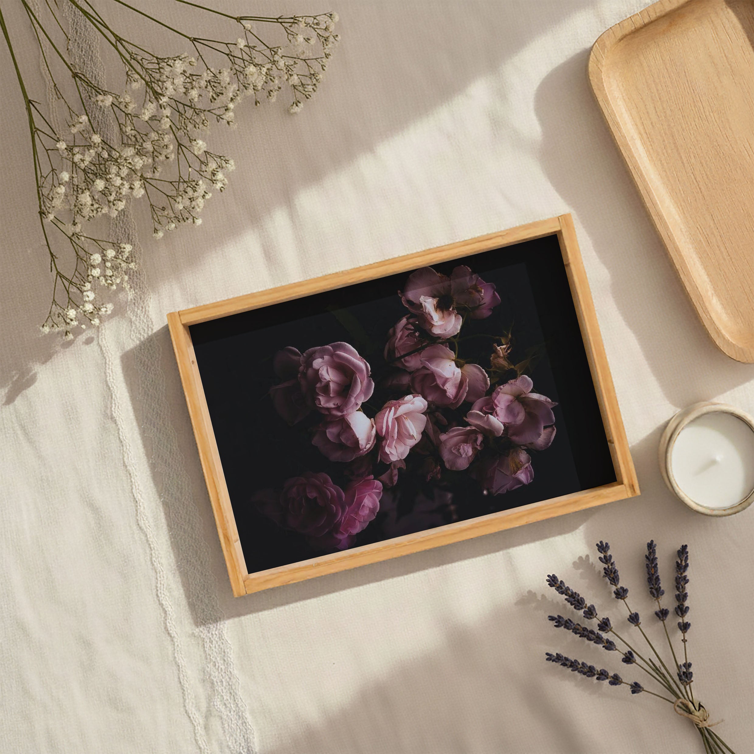 DUSKY ROSE TEA TRAY