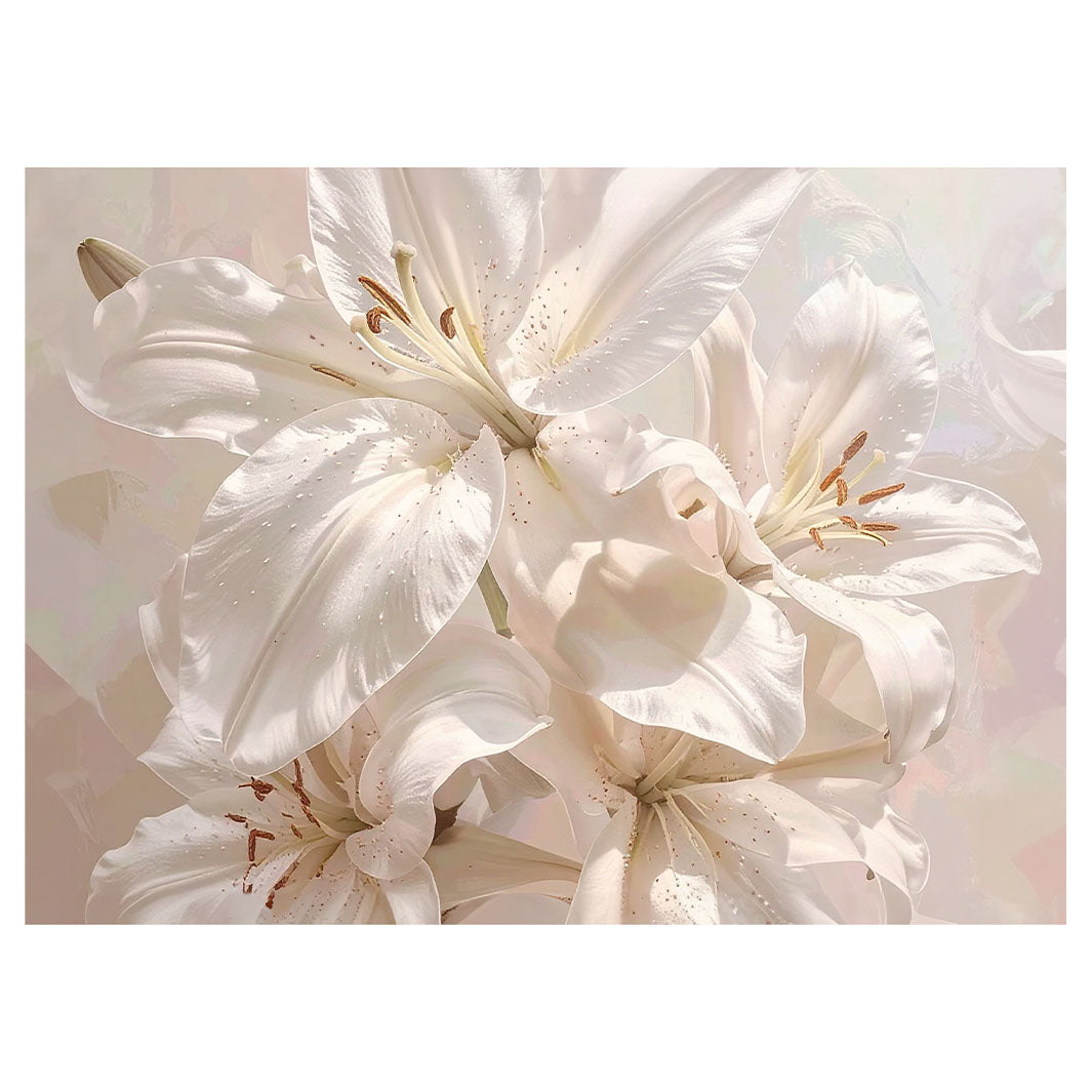 WHITE LILY TEA TRAY